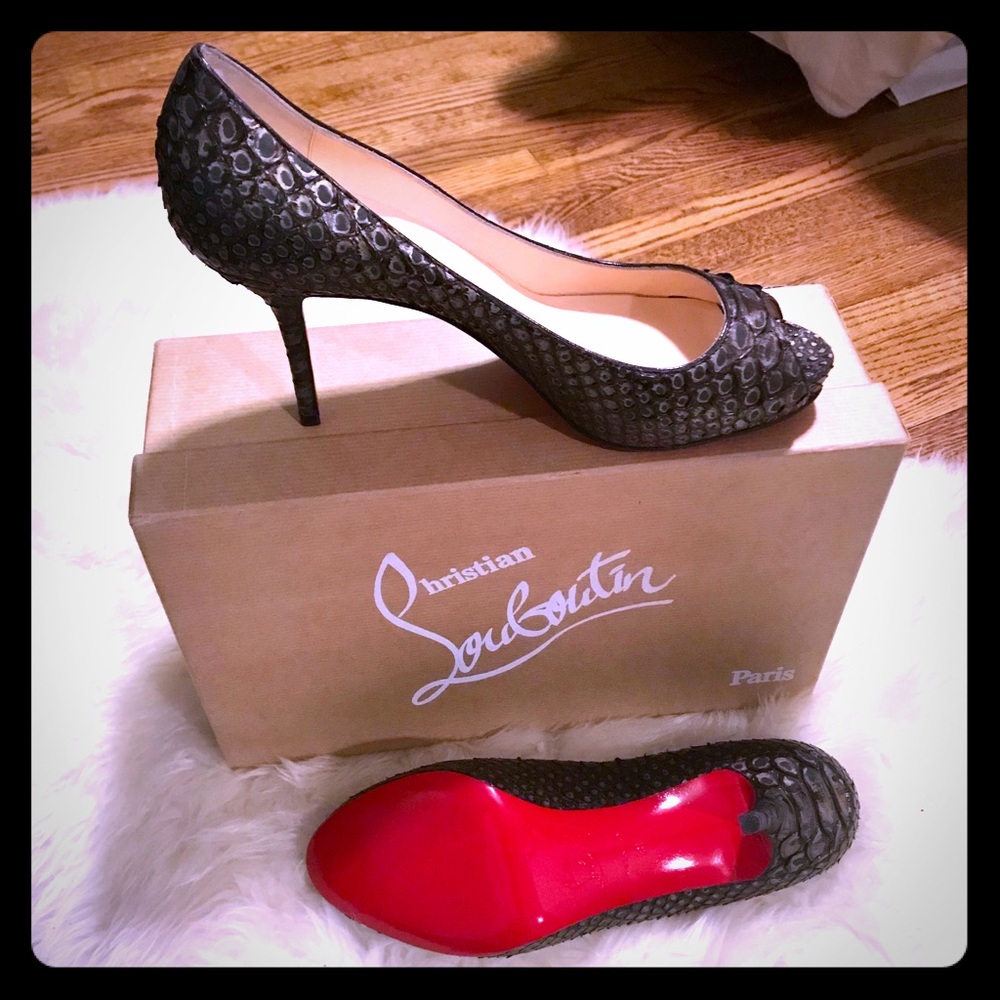 Real Python Christian Louboutin heels, Sz. 38 - Picture 1 of 6